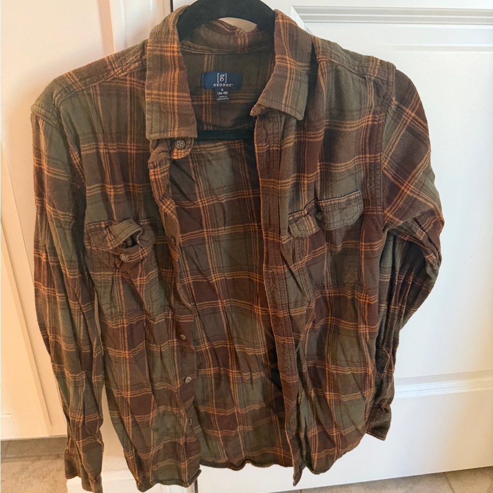 Plaid Button-Up Shirt
